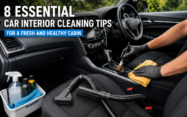 Professional car interior cleaning
